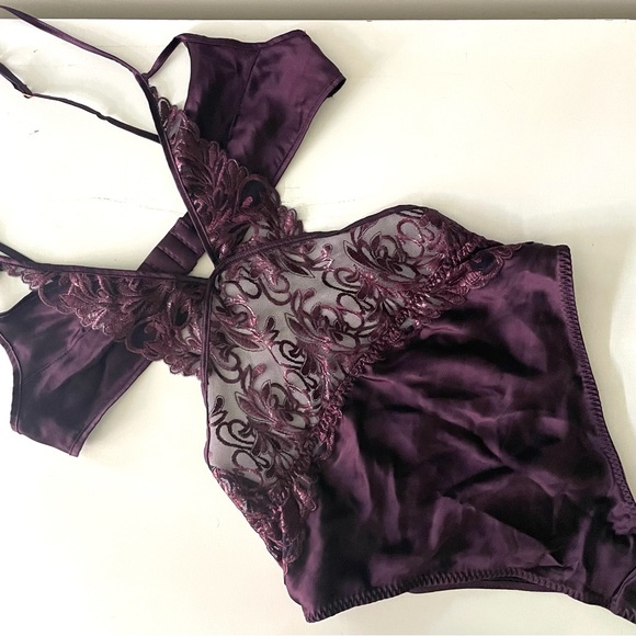 NWOT Coco de Mer Amalie Violet Teddy - Picture 2 of 9